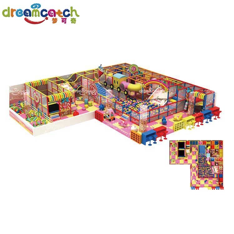 candy-themed kid's indoor playground design