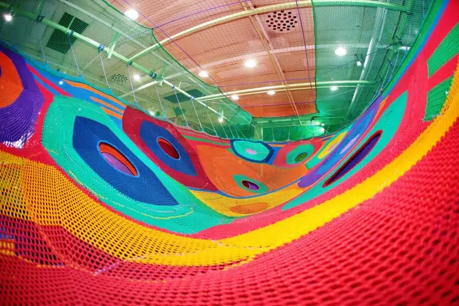 rainbow indoor net playground