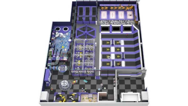 Indoor Trampoline Park Interactivity Indoor Adventure Play Center - 图片 3