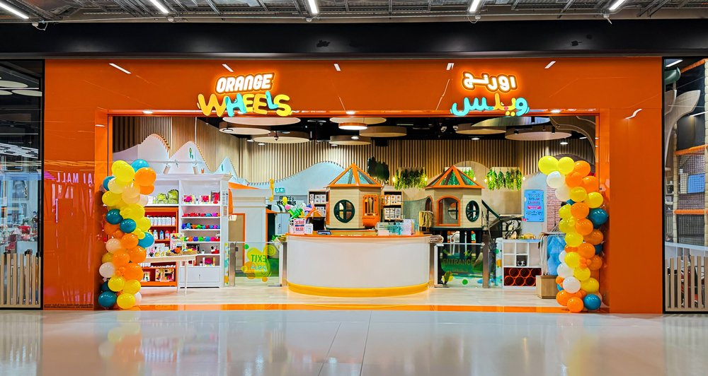 Orange Wheels Store front Dubai Mall Zabeel Extension