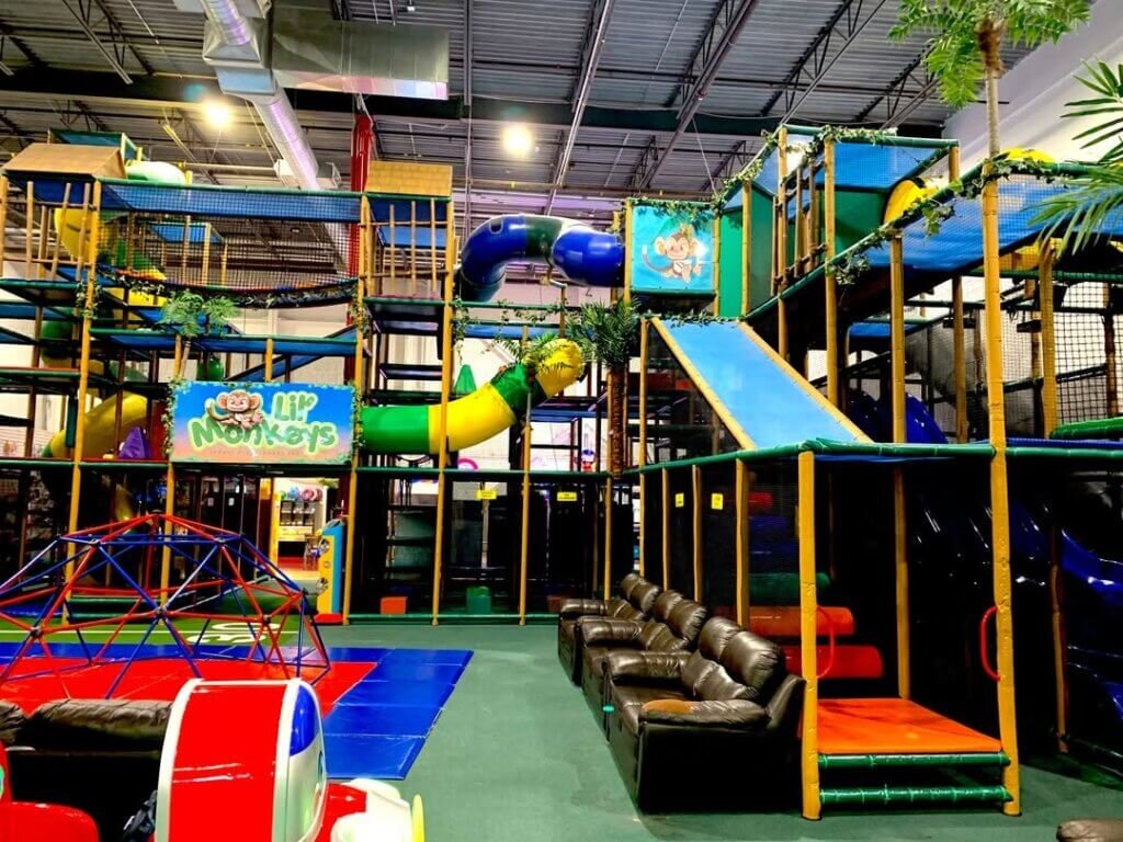 liy Monkeys indoor playground - Jungle Theme 3-Storey Slides