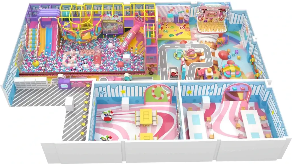 Candyland Theme Large Indoor Playground 900 Square Meter