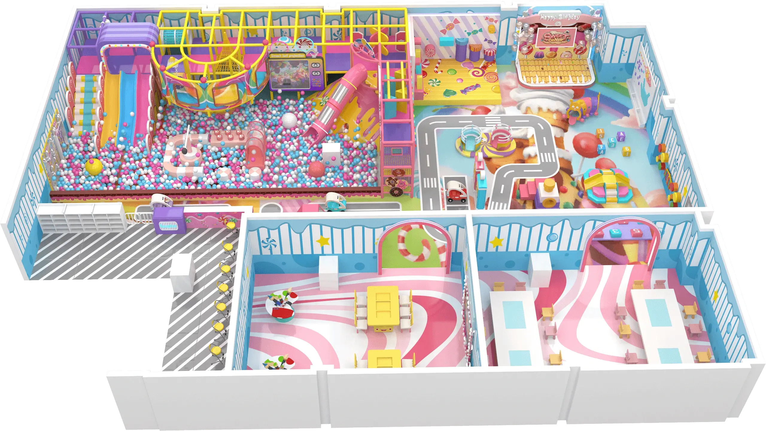 Candyland Theme Playground Design