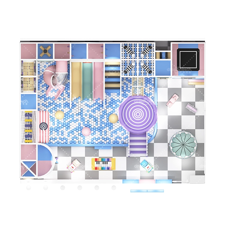 Macaron Theme Small Indoor Playground - Indoor Play Structure - DC-I-269-1