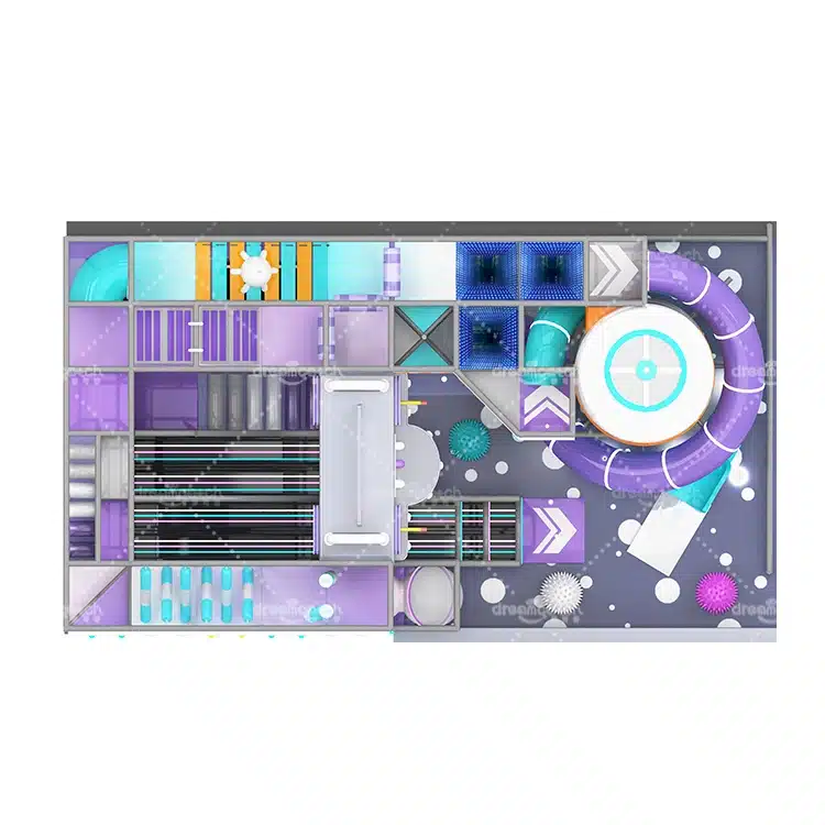 Space Theme Playground With Slide - Small - Indoor Play Structure - DC-I-279-6