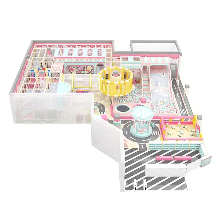 Macaron Theme Indoor Playground - Commercial Playground Structures & Equipment - Indoor Play Structure - DC-I-298-1