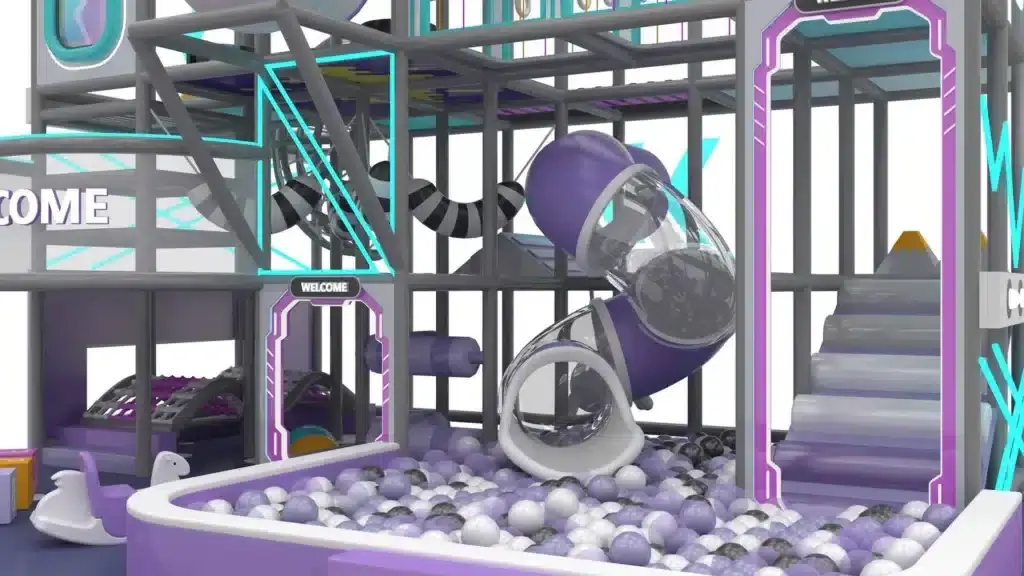 Pequeños toboganes & Piscinas de pelotas